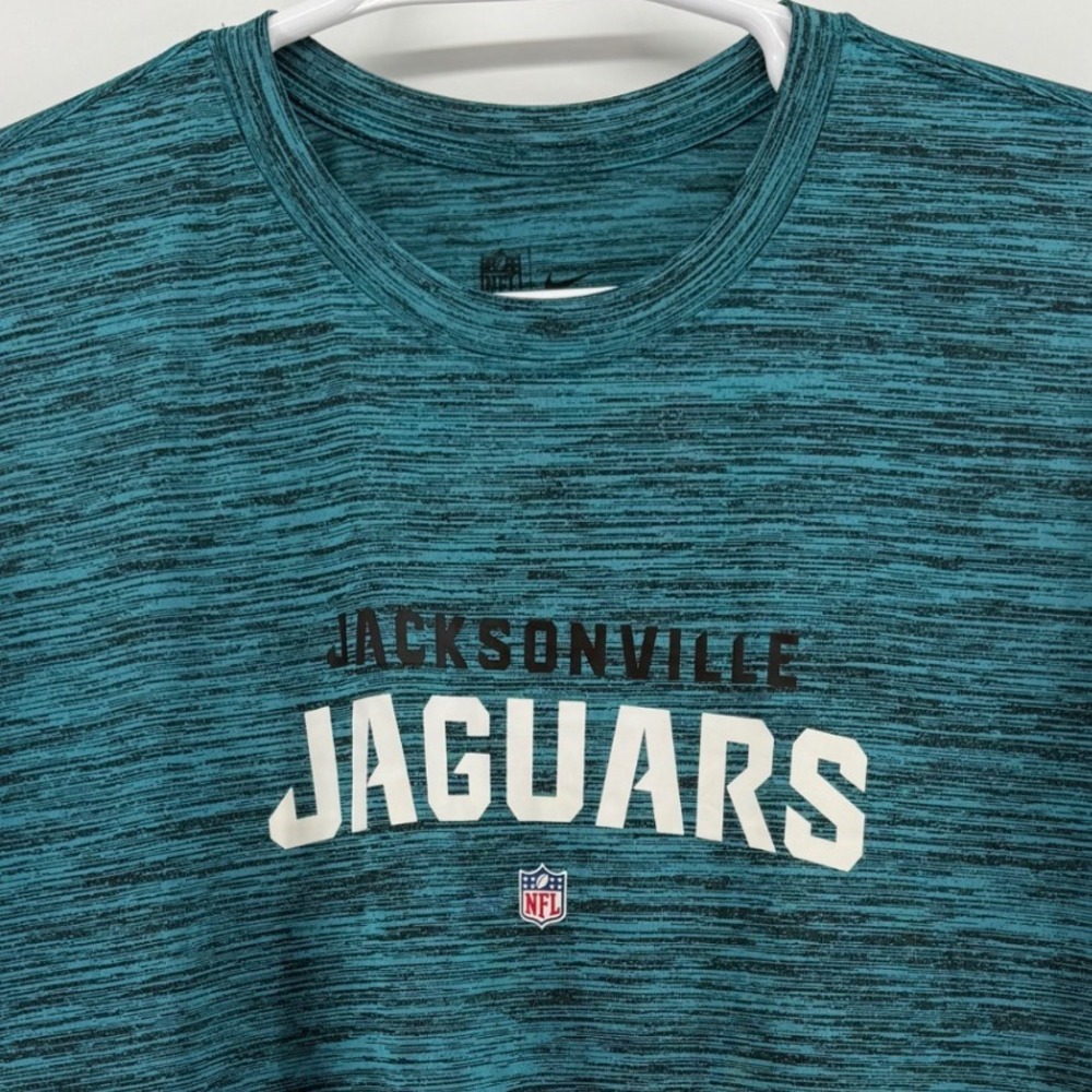 Nike Jacksonville Jaguars Mens XXL Dri-FIT Space Dye Performance T-Shirt Teal